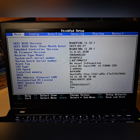 Refurbished Lenovo ThinkPad T470s i5-7300U,2TB NVMe SSD,40GB RAM,Wifi 6E,4G LTE - Picture 9 of 12